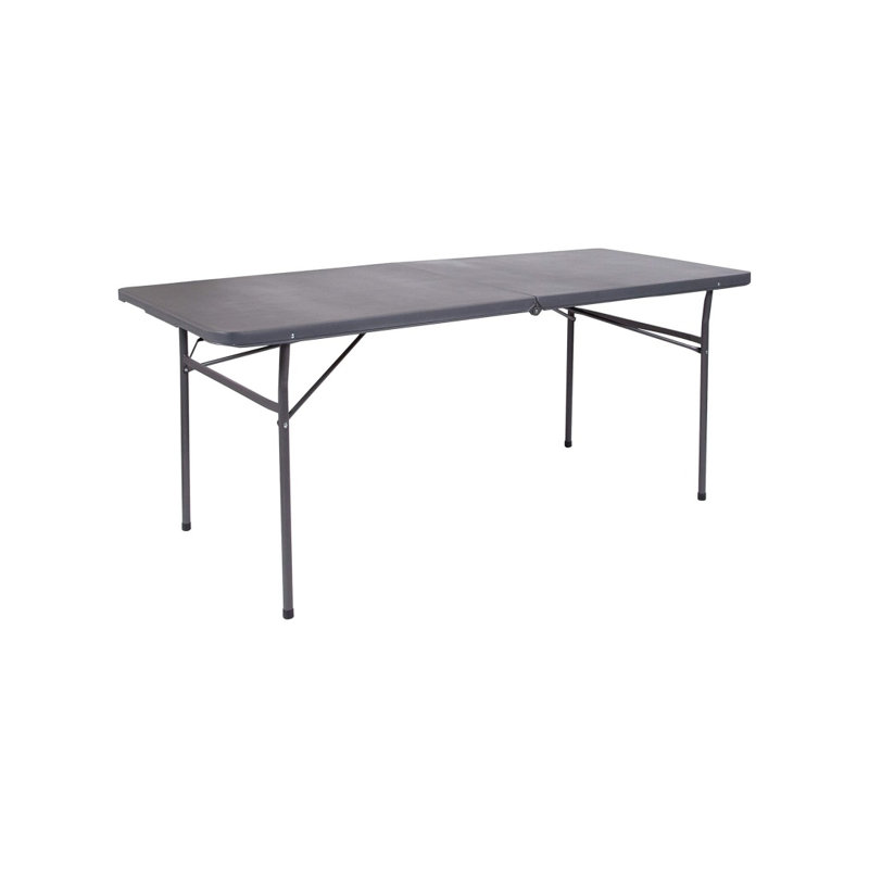 Rectangular Plastic Folding Event Table With Carrying Handle, Portable Banquet Table