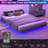 Floating Bed Frame with LED Lights, Metal Bed Frame, No Springs, Easy to Assemble-1125132813
