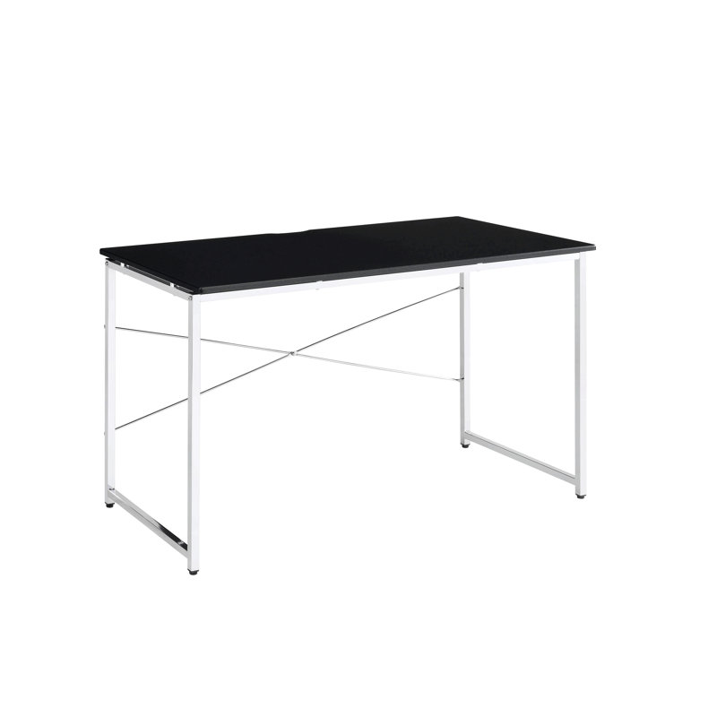 Tennos Chrome Finish Writing Desk, Black