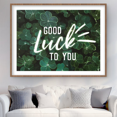 Good luck to you - Floral Botanical Modern Framed Print