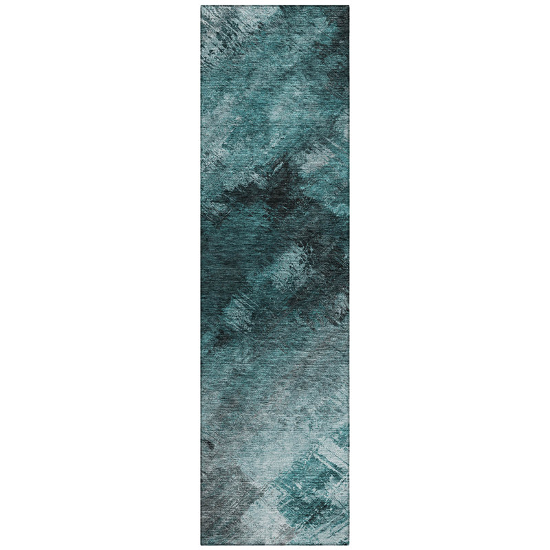 Decicco Abstract Indoor / Outdoor Rug, Runner 2'3" x 7'6"
