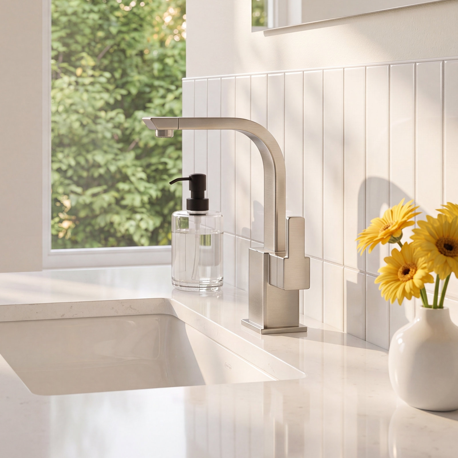 90 Degree Bar Faucet, Classic Stainless Steel