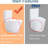 Glossy White Toilet With Advanced Flushing And Easy Maintenance Porcelain Powerful Flush Skirted Look-121773969