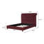 Lit double tapissier 57 po rouge vin-1367864736