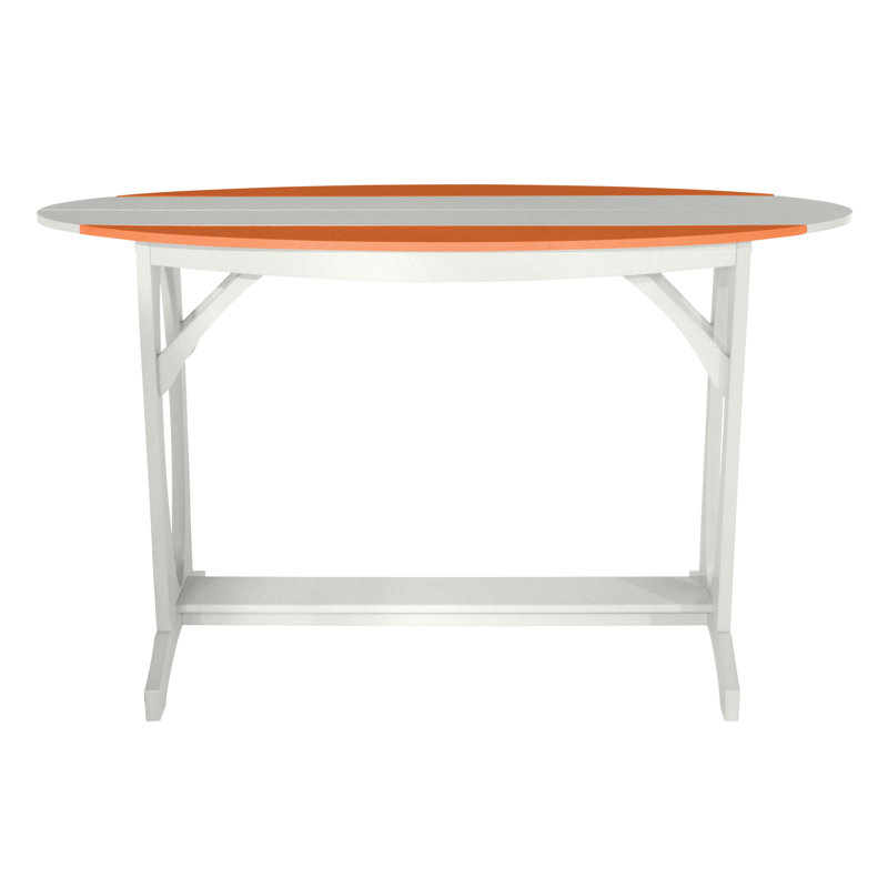 Table à hauteur de bar Shoreline, Orange agrume / blanc