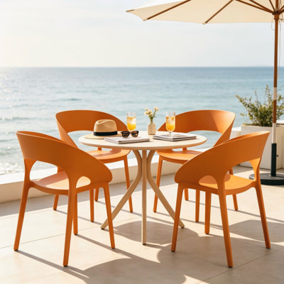 Ensemble de 4 chaises d'appoint modernes PP