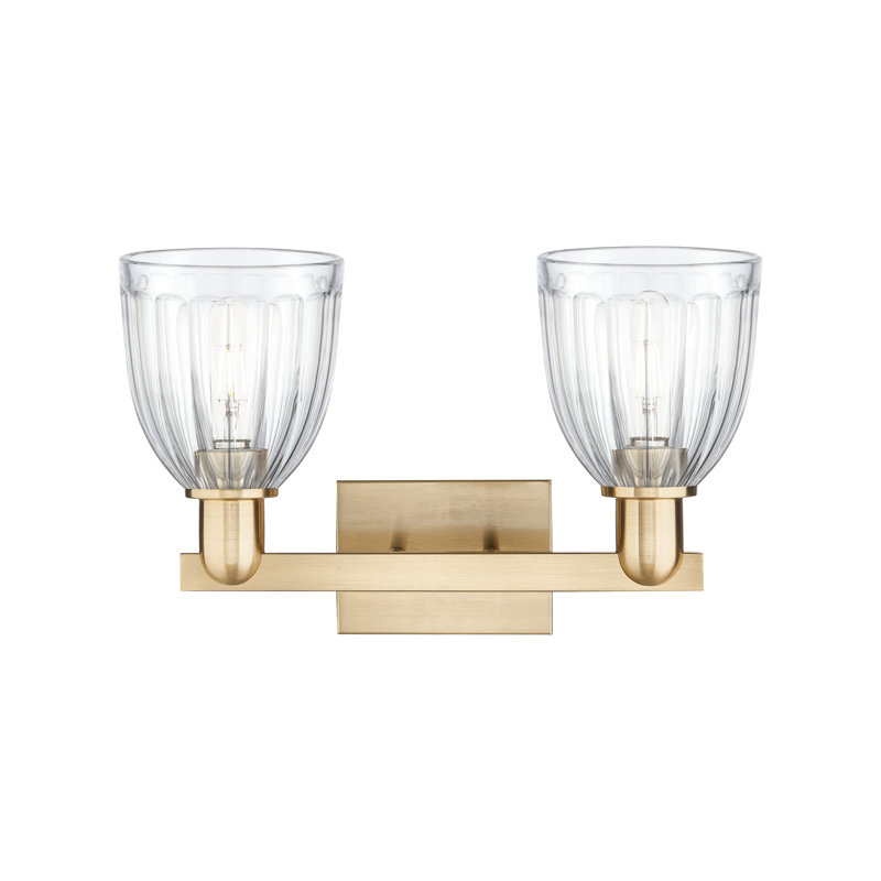 Arcadia - Brookfield - Éclairage pour meuble-lavabo de salle de bain 2 lumières, Bronze champagne
