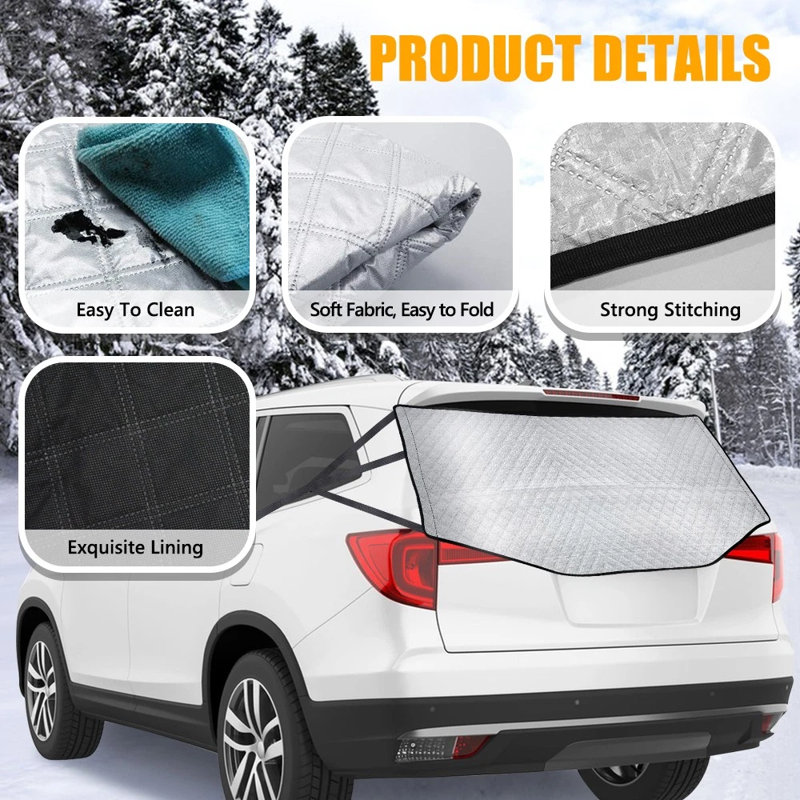 Car Rear Windshield Snow Cover, Winter Forst Ice Sun Dust Protector For  Back Window, Rear Windshield Snow Cover, Back Window Frost Cover Offers Complete Protection From Snow, Ice And Other Winter Debris