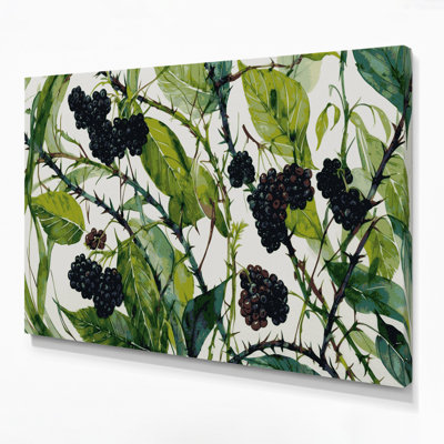 Art mural sur toile Botanical Blackberry Canes
