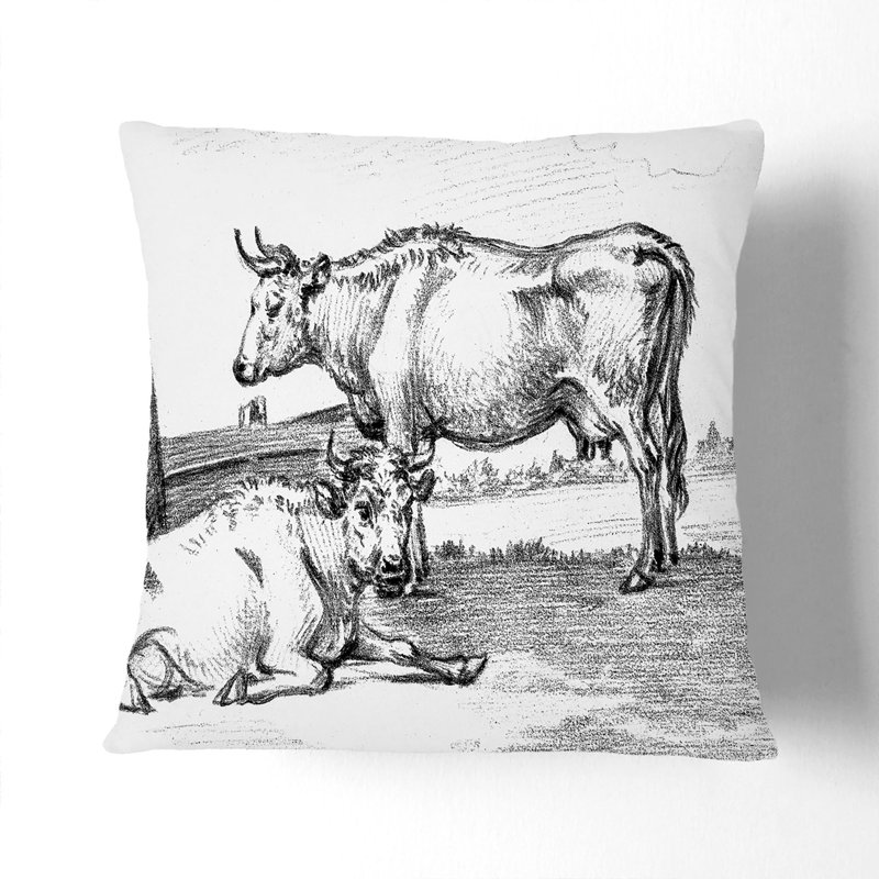 Square Throw Cushion, 40cm H x 40cm W x 15cm D