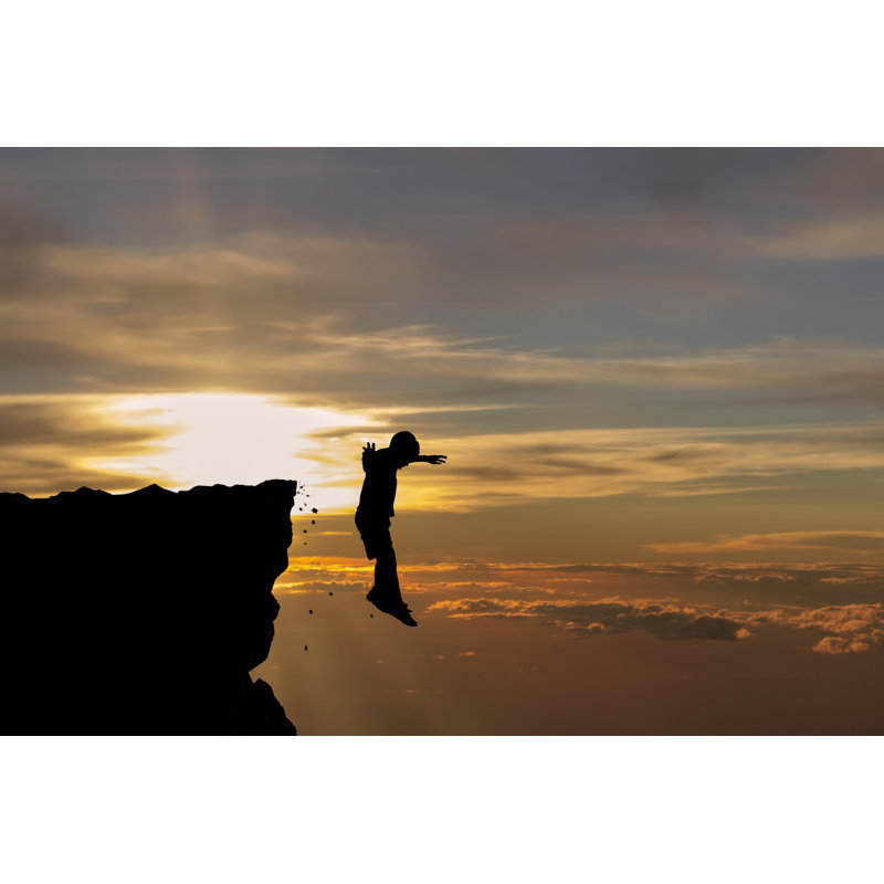Man Falling Off A Cliff by EdrZambrano - Wrapped Canvas Print, 61cm H x 91cm W x 3.8cm D