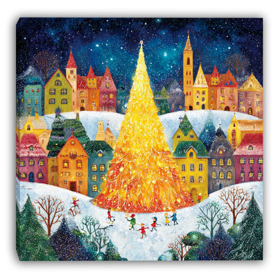 Art mural sur toile Radiant Village Tree