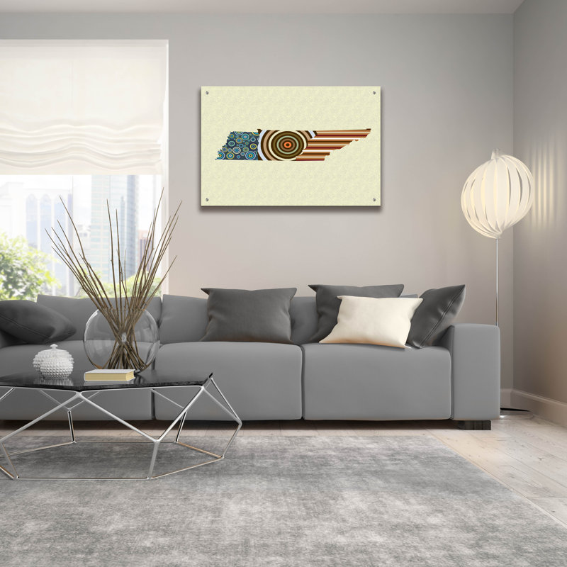 «Tennessee State Map» par Lanre Adefioyue, H 24 po x l 36 po x P 0,2 po