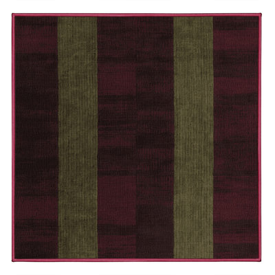 Machine Washable Checkered Brown Area Rug