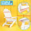 Chaise Adirondack pliante pour l'extérieur Chaises Adirondack faciles à assembler et confortables Chaise en plastique composite résistant aux intempéries pour l'extérieur-639210732