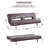 Tato Twin 37.8'' Faux Leather Convertible Sofa-1678715316