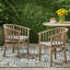 Chaises d'extérieur gris foncé avec coussins en chenille, de 2 po. Fabriqué en bois pour une sensation de confort 2, gris. Pour une utilisation durable