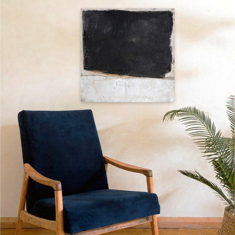 «Blackout Variation», art minimaliste abstrait, H 24 po x l 24 po