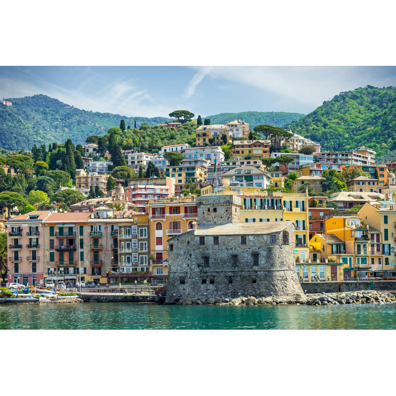 Rapallo Liguria, Italie - photographie sur toile tendue, L 30 po x H 20 po
