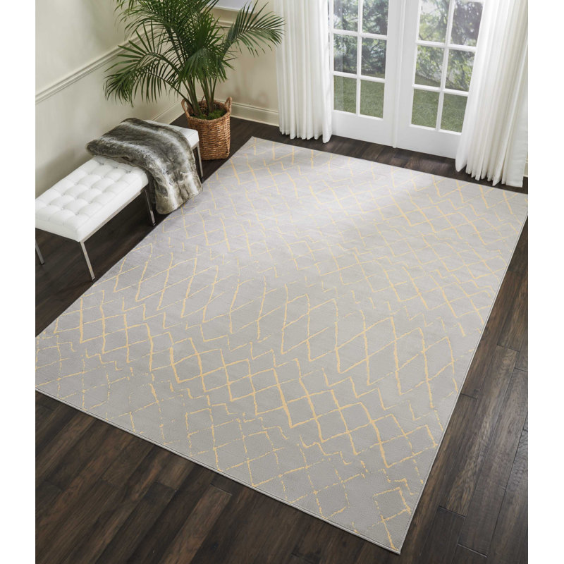 Tapis gris Bo Bo, Rectangle 7 pi 10 po x 9 pi 10 po