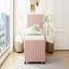 Lit plateforme tapissier en velours avec lit gigogne-530484481-530484495