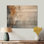 Spatule bleue et beige, chemin vers l'encre - Art mural abstrait sur bois de pin naturel