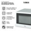 Tower Manual Microwave , 800W, 20L, Chrome-129103843