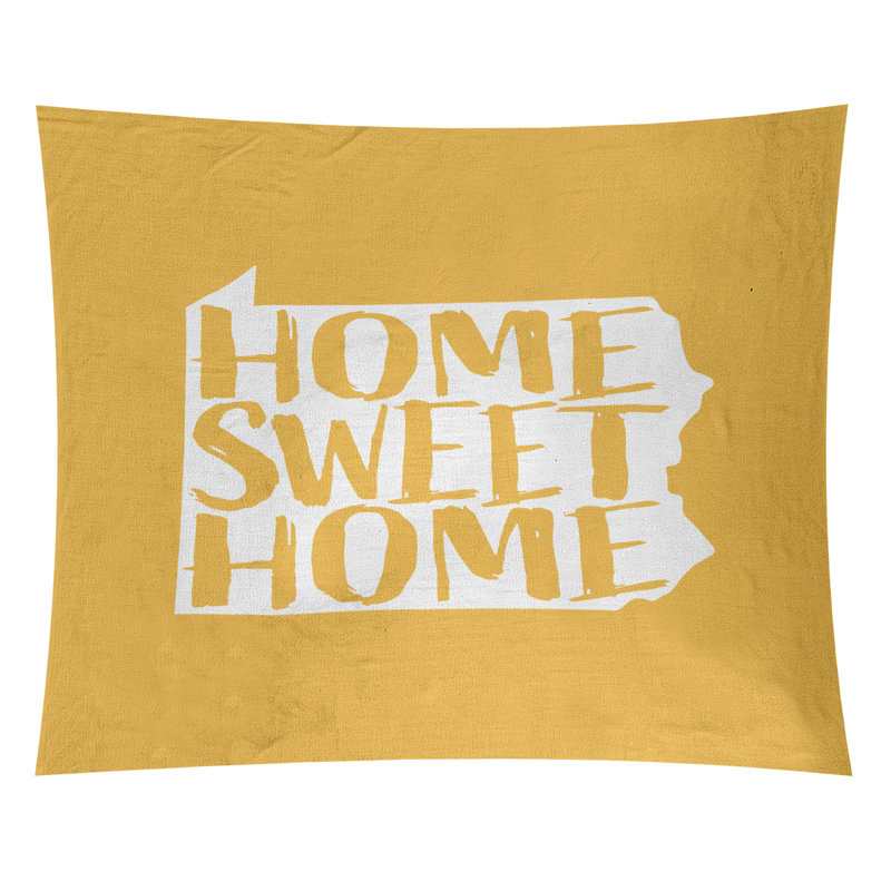 Tapisserie Home Sweet Pennsylvania, H 27,5 po x l 37,5 po, Jaune