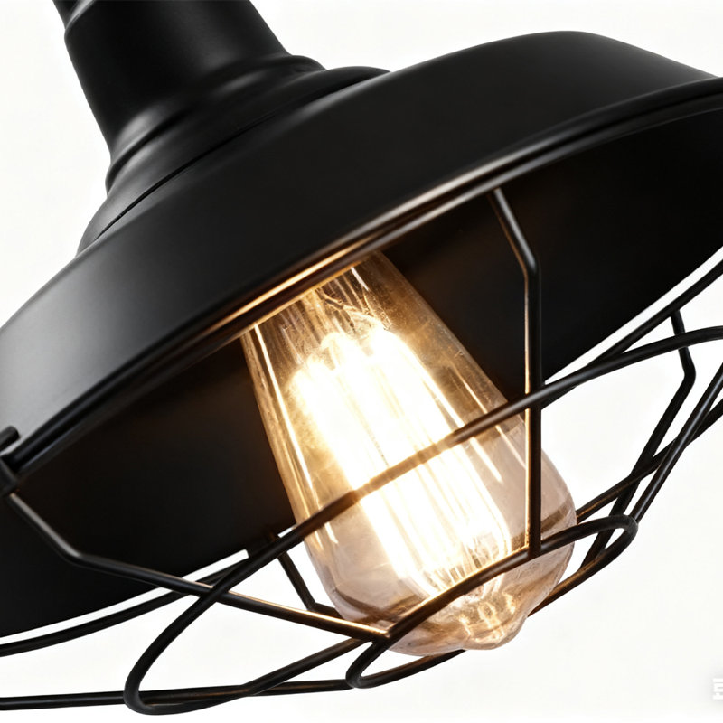 3- Light 10.5Inches Farmhouse Pendant Light For Kitchen, Dining Room Living , Black