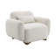 Chaise d'appoint rembourrée en tissu avec 1 coussin décoratif