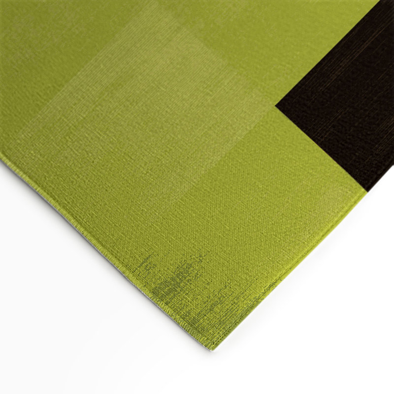 Tapis d'intérieur et d'extérieur à carreaux vert, Rectangulaire 3 pi x 5 pi