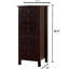 Commode compacte 5 tiroirs Transition Espresso