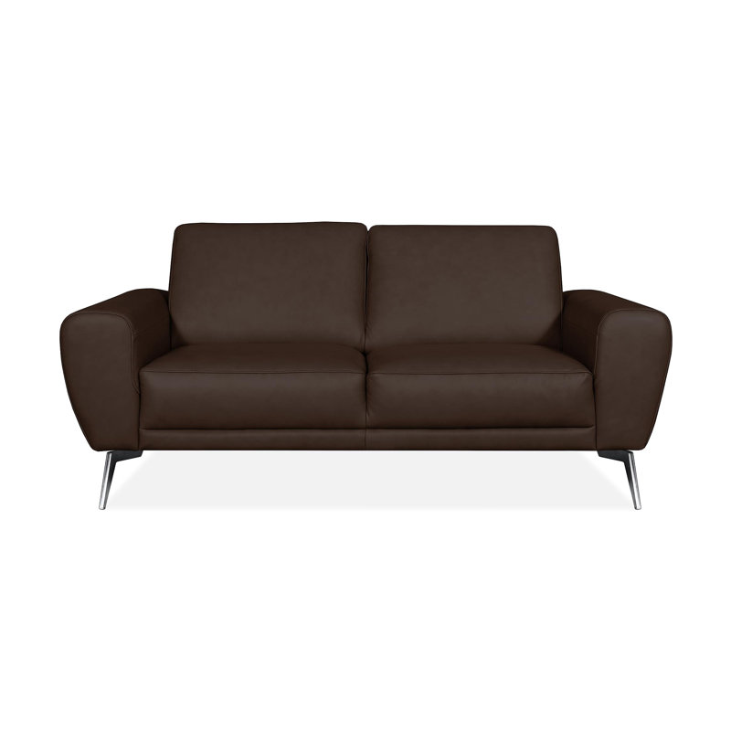Kilmarnock Genuine Leather 2-seater Sofa, Chocolate