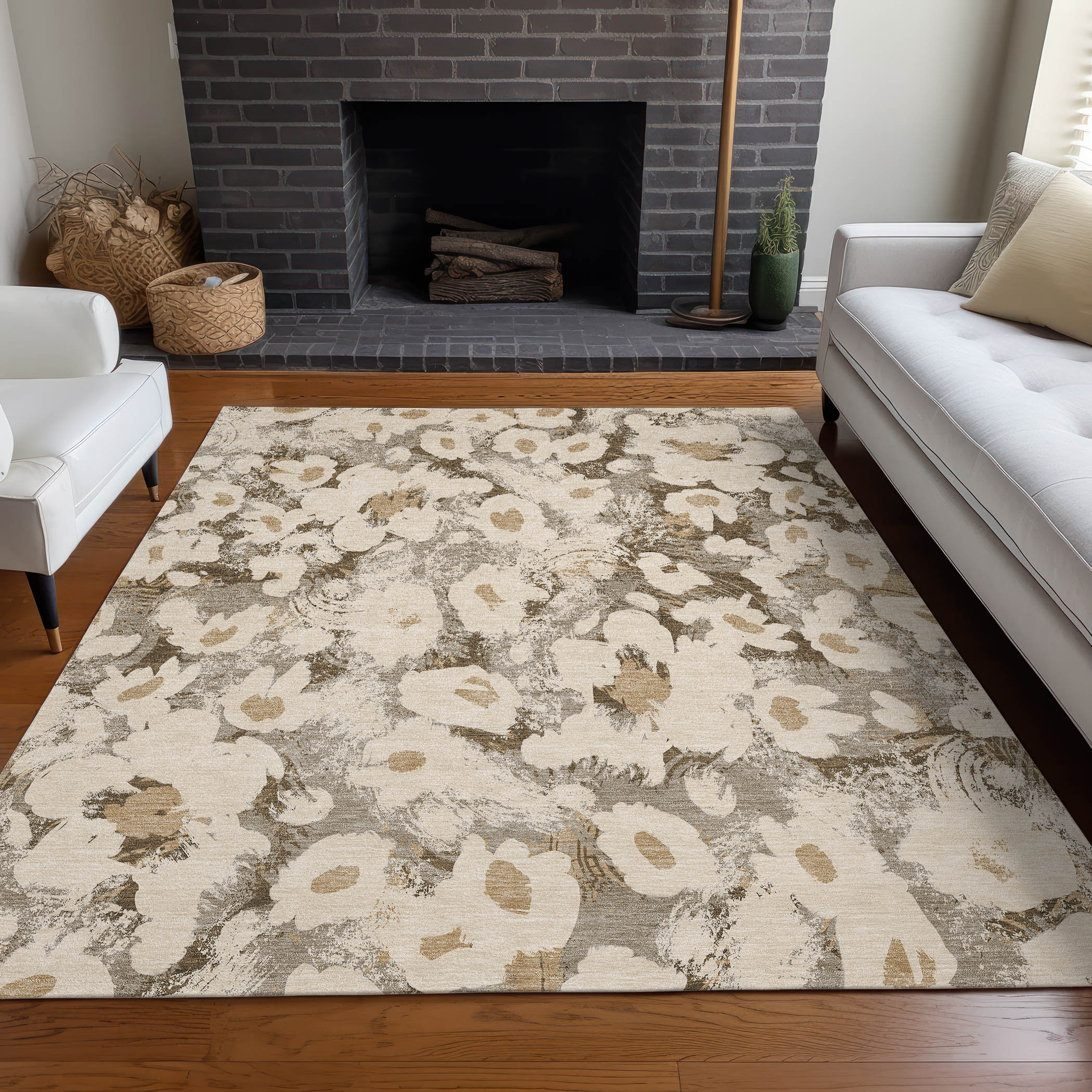 Langley Street Altair Washable Floral Indoor / Outdoor Rug & Reviews ...