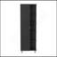 Armoire à linge miroir Urano, quatre tablettes intérieures, cinq tablettes extérieures - noir-1799206004