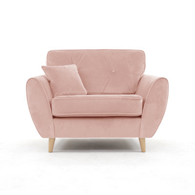 Rafe Scandi Style Velvet Loveseat