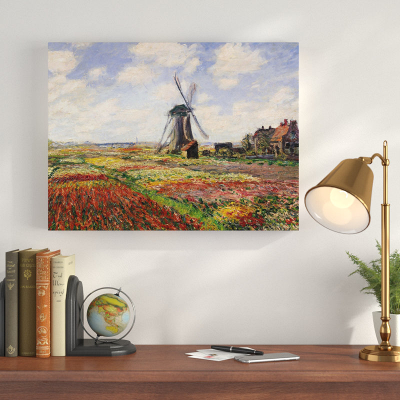 «Tulip Fields in Holland, 1886» par Claude Monet, reproduction d'art sur toile tendue, H 14 po x l 19 po x P 2 po