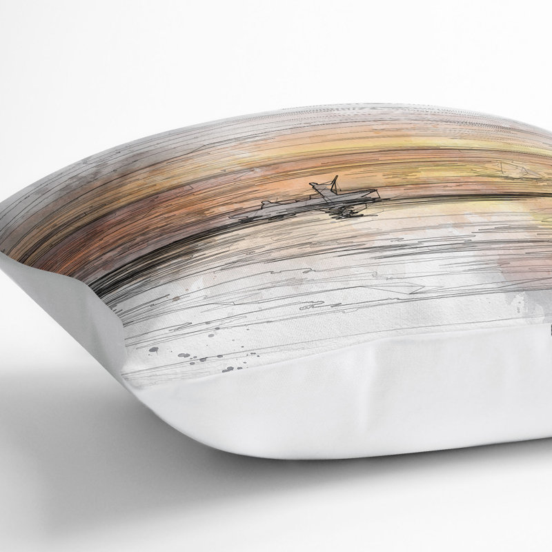 Square Cushion, 40cm H x 40cm W x 15cm D, White