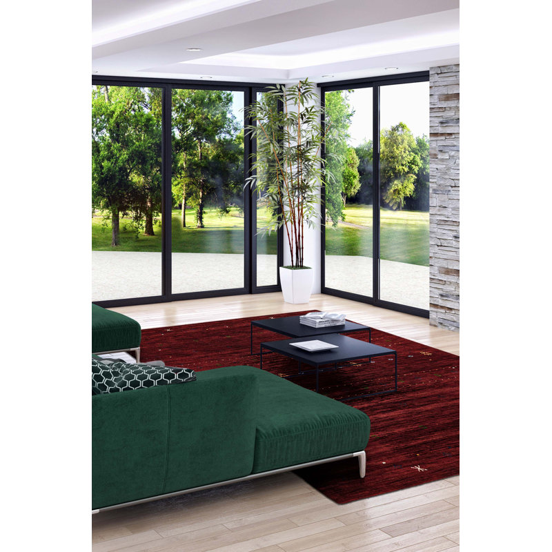 Kashkuli Gabbeh Red Rug 6'9" x 9'9"