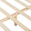 Structure de lit en bois de pin de qualité supérieure, structure de lit de taille avec tête de lit incluse, lit Mid-Century moderne-405686131