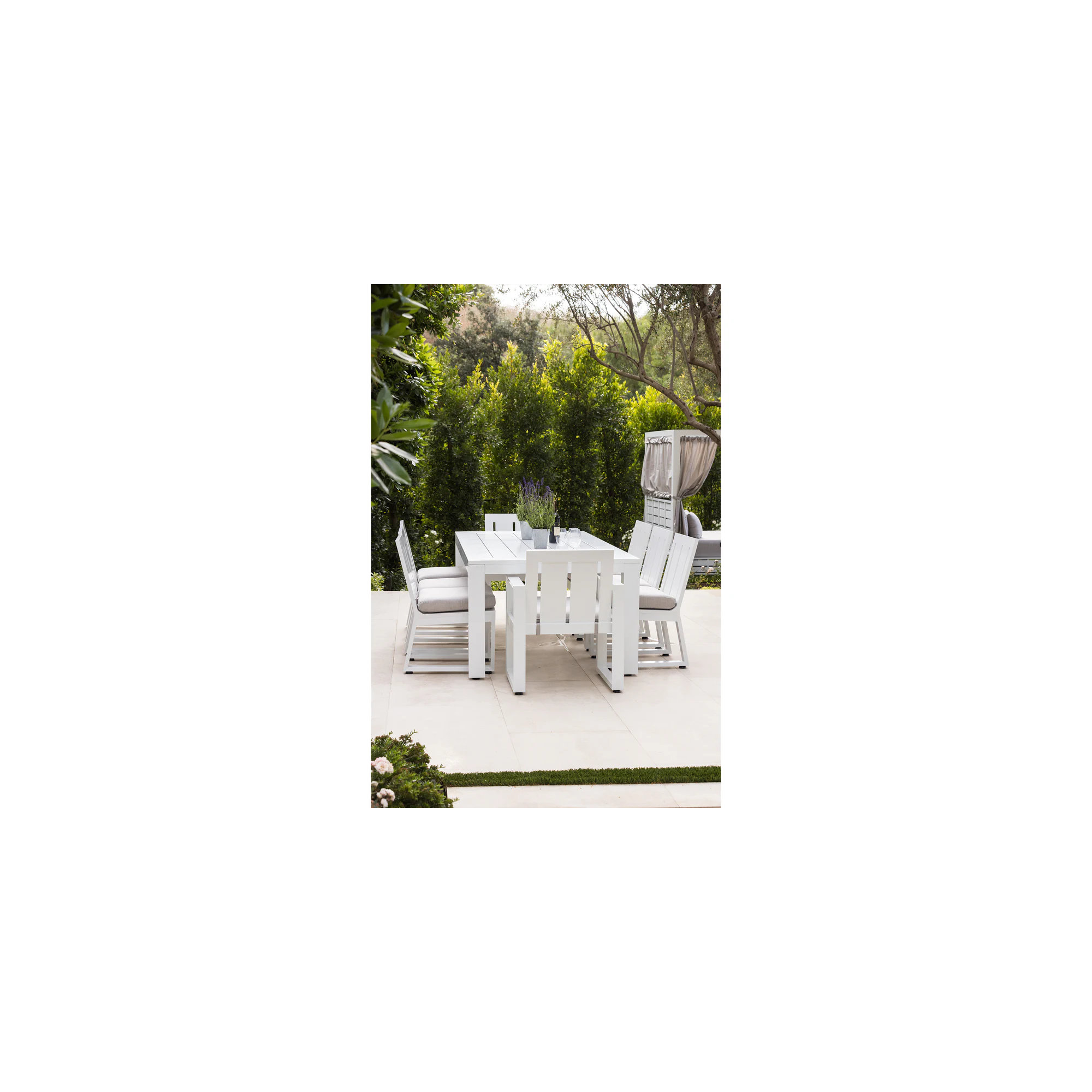 Camela Patio Dining Set, Canvas Natural Sunbrella®