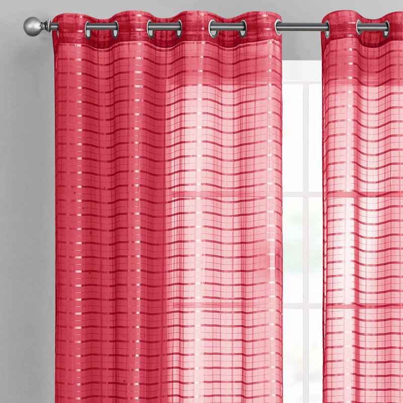 Rideau en polyester Bolich, Rouge