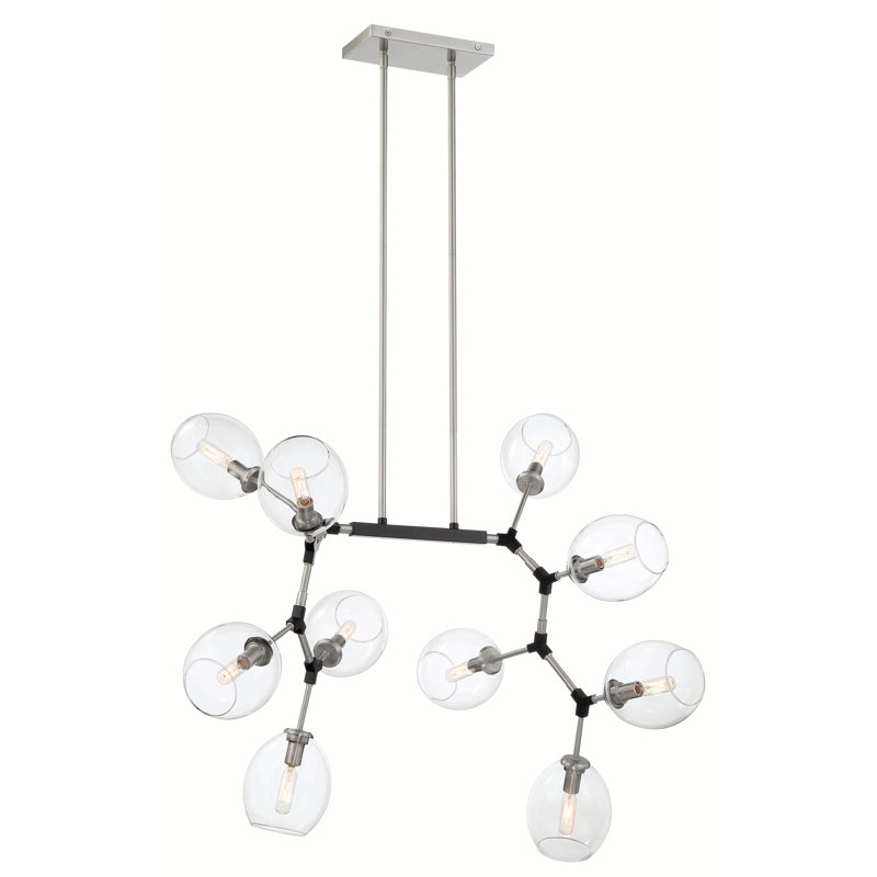 Jennica 10 - Light Dimmable Chandelier, Matte Black