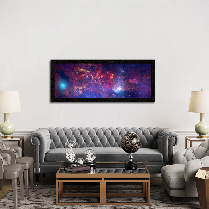 Center Of The Milky Way Galaxy (Chandra/Hubble/Spitzer) - Floater Frame Panoramic Print on Canvas, 30.48 cm H x 91.44 cm W