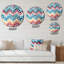 Multicolor Urban Geometry Chevron Pattern - Chevron  Wall Clock-101236949