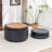 27.5‘’ Wide Genuine Leather Storage Ottoman With Two Floor Cushion-978537639