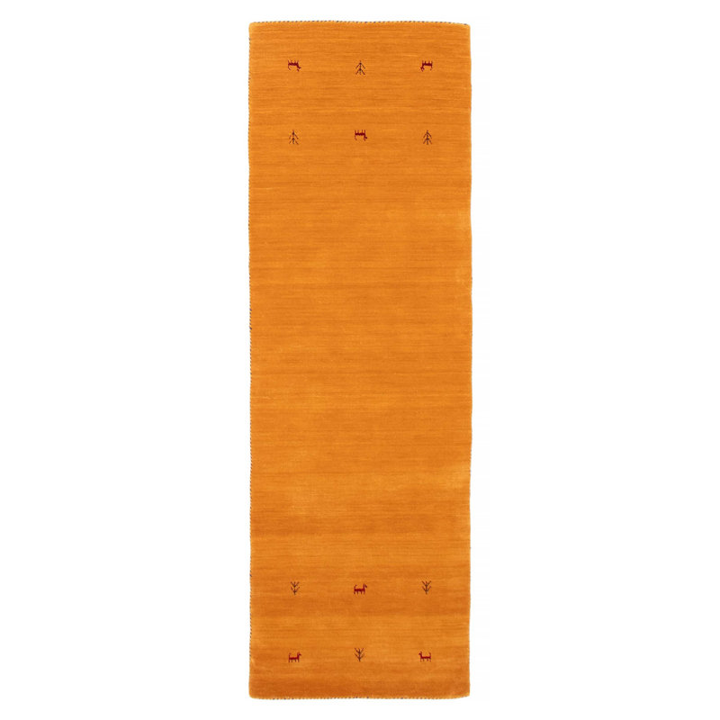 Tapis de couloir unique en laine or 2 pi 6 po x 7 pi 9 po One-of-a-Kind