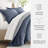 7-Piece Reversible Bedding Bundle - Solid Comforter and Patterned Sheet Set-99311811-99311801