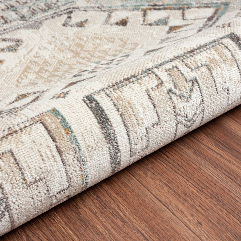 Indoor/Outdoor Multicolor High-Low Performance Area Rug, Rectangle 7'9" x 9'9"