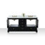 Audrey 72'' Double Bathroom Vanity with Carrara Marble Top-860220456